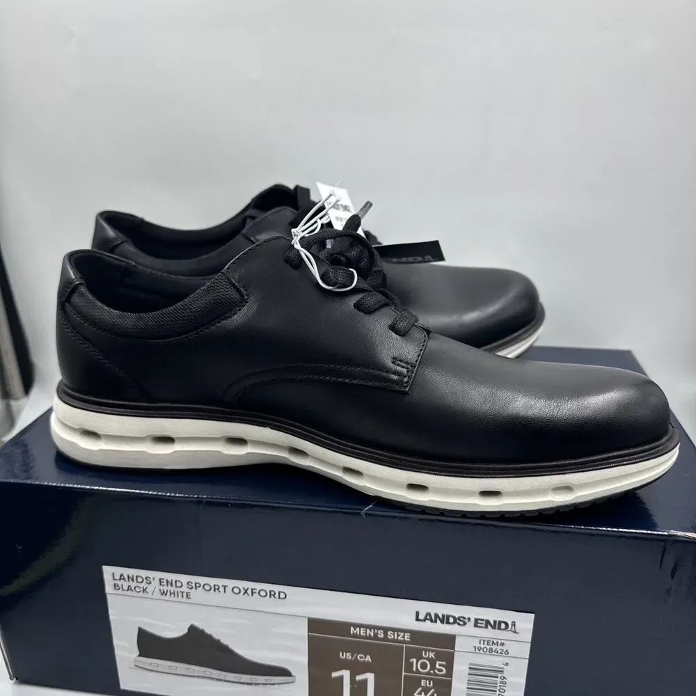 Lands’ Ends Men’s Black Dress Casual Lace Up Oxford Formal Comfortable Shoes 11
